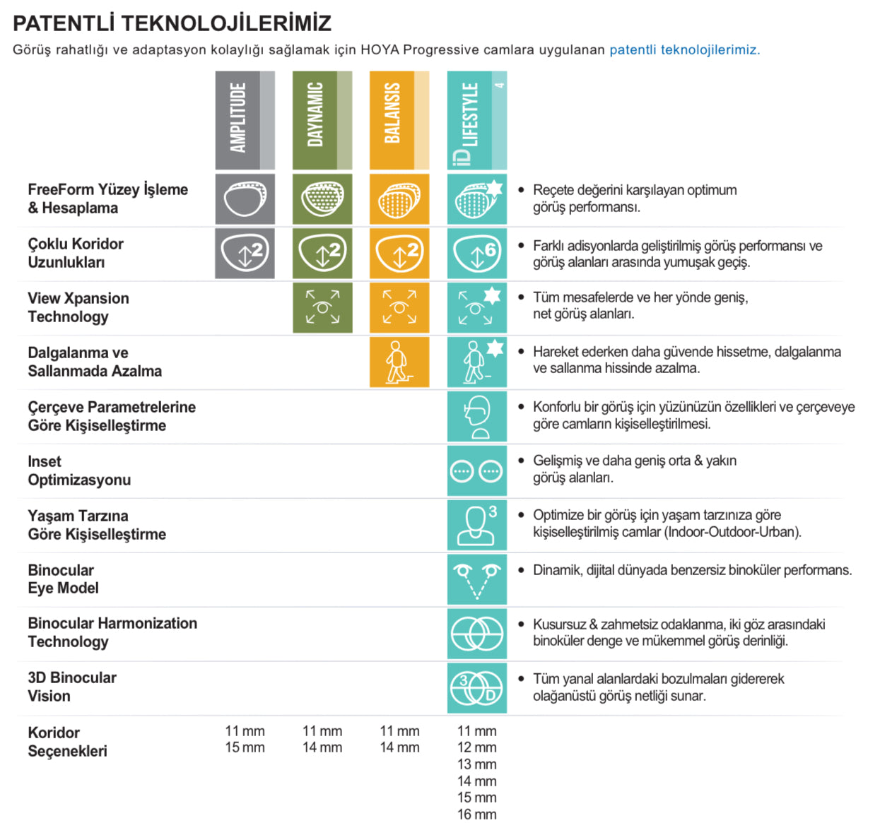Hoya Daynamic Progresif Camlar