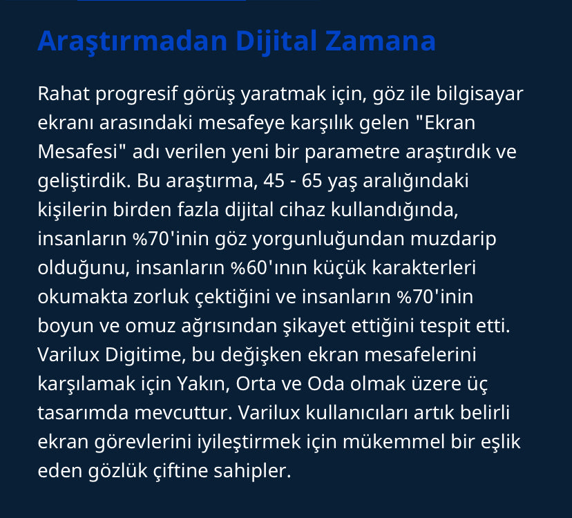 Varilux® Digitime™ – Dijital Dünyaya Özel Gözlük Camları