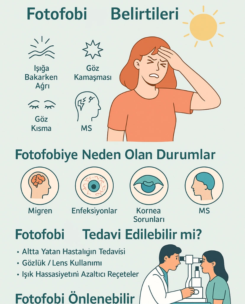 Fotofobi (Işığa duyarlılık) Nedir ?