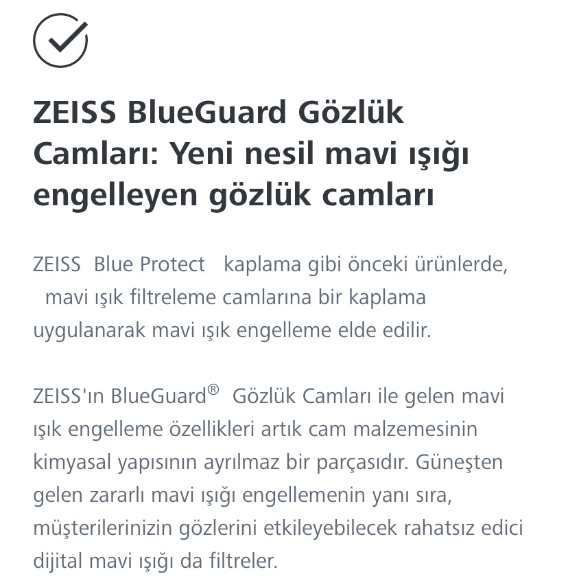 Zeiss 1.56 ClearView™ BlueGuard
