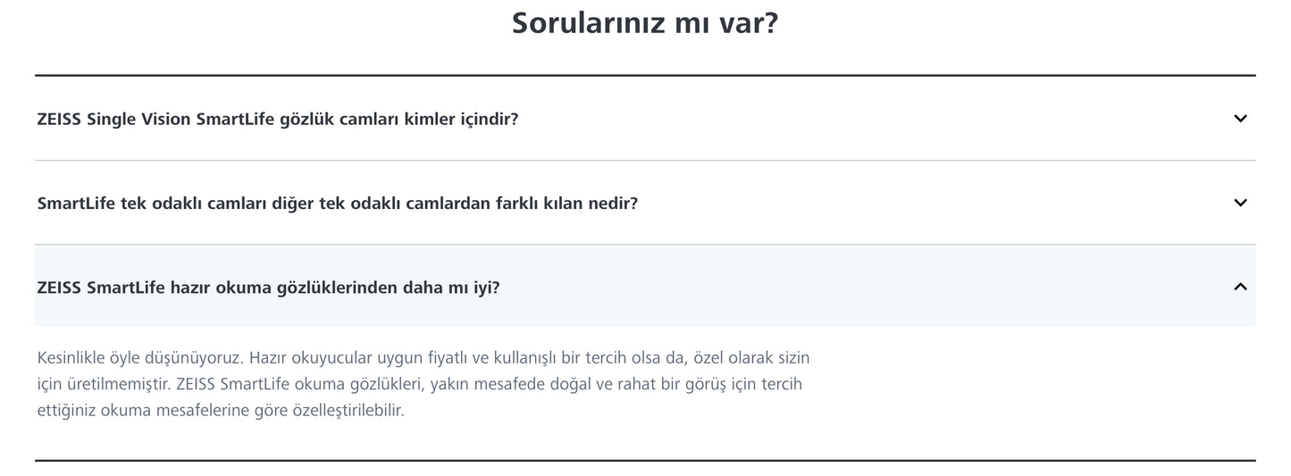 Zeiss SmartLife Individual 3 Akıllı Tek Odaklı Cam