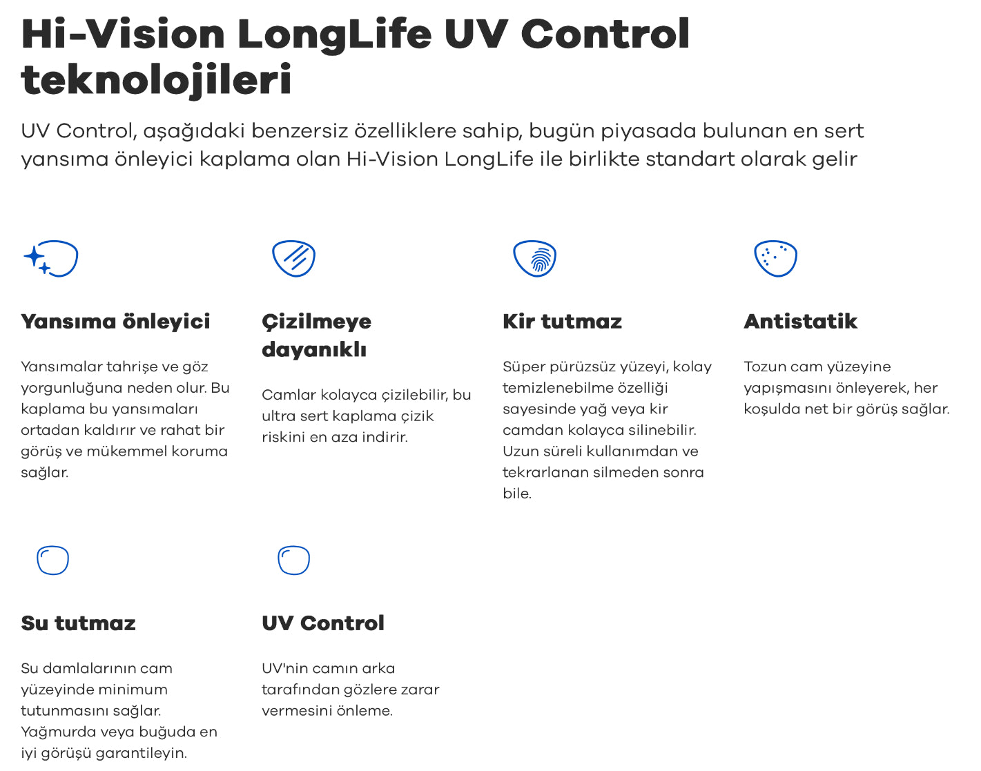 Hoya Sensity & Sensity 2 Tek Odaklı Fotokromik Özel Üretim Camlar