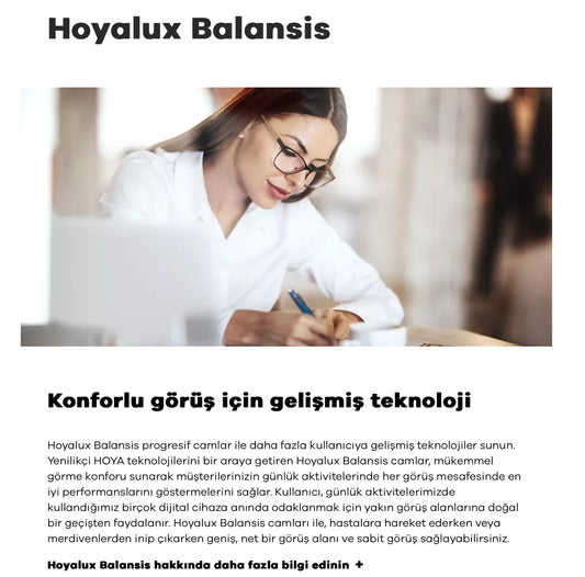 Hoya Balansis Progresif Camlar