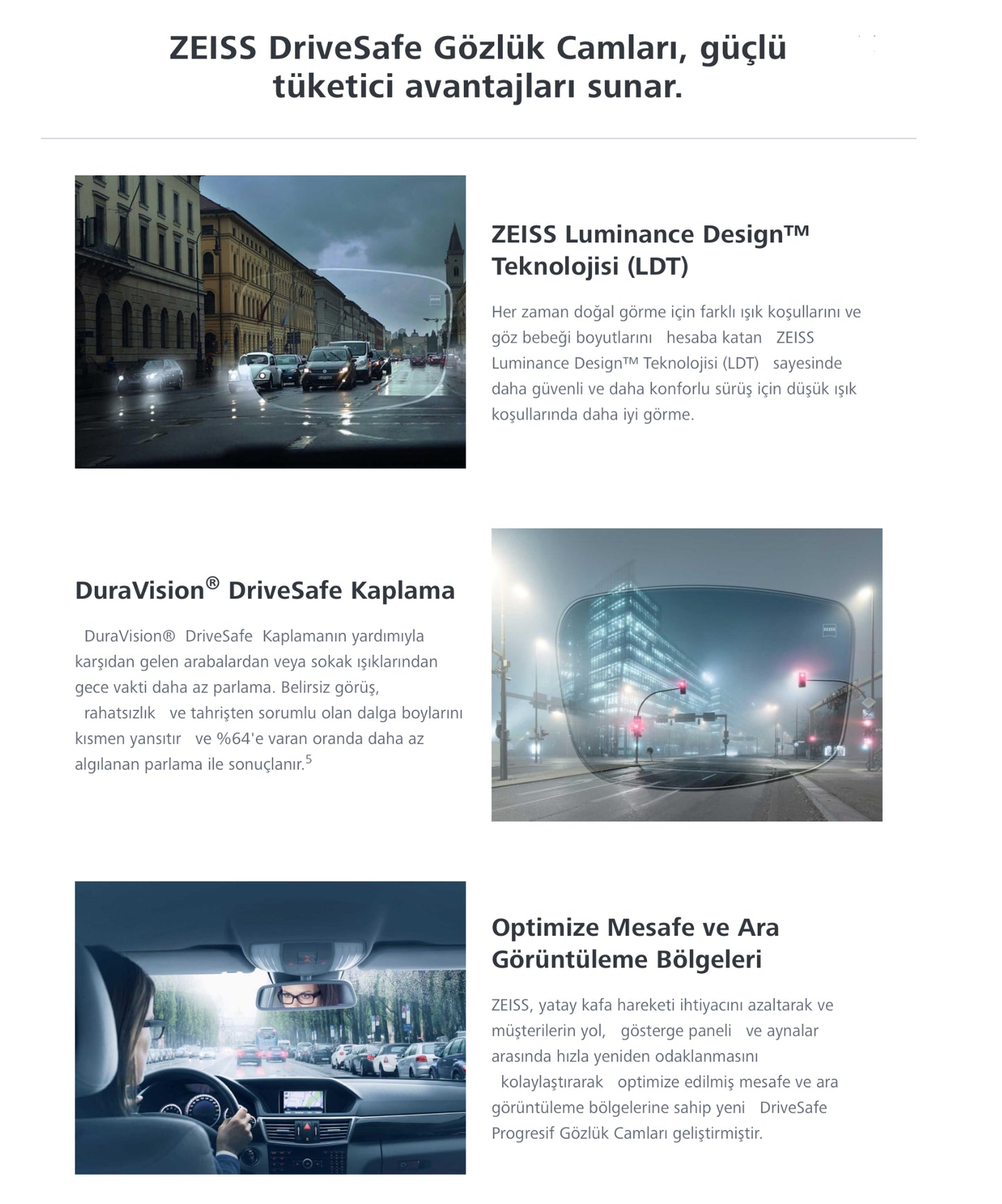 Zeiss DriveSafe Sürücü Camları