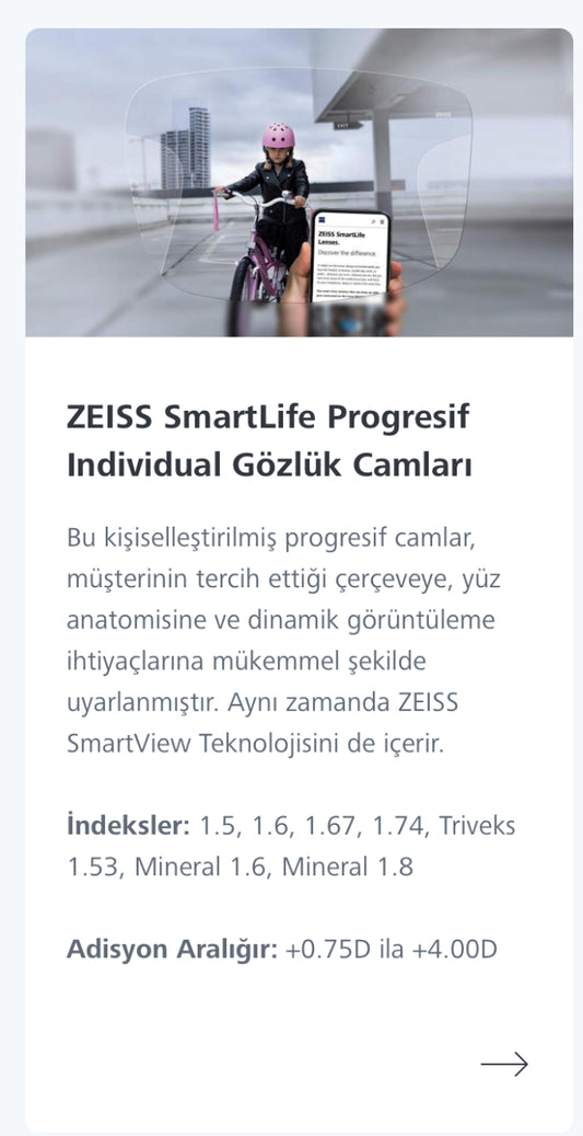 Zeiss SmartLife Progresif Camları