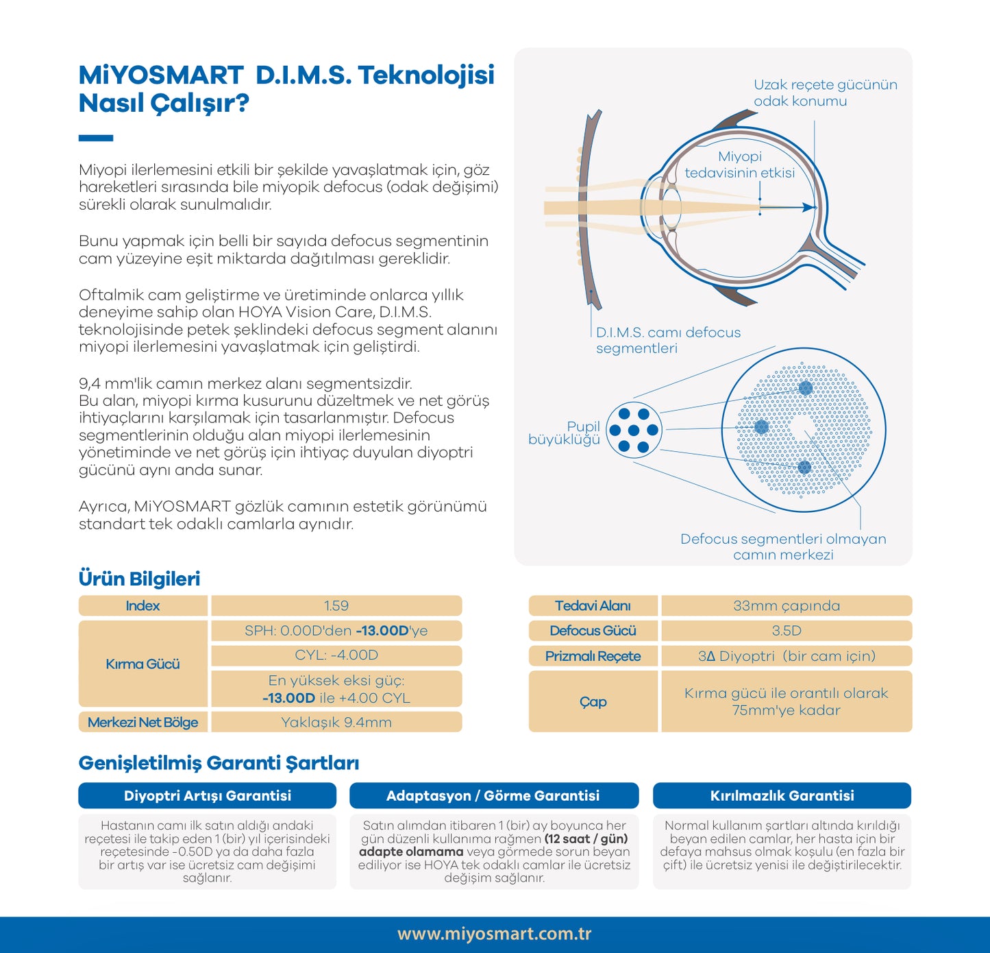 Hoya Miyosmart Çocuklarda Miyopi Kontrol Camı