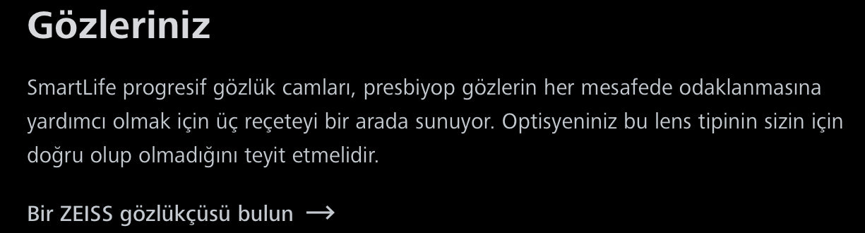 Zeiss SmartLife Progresif Camları