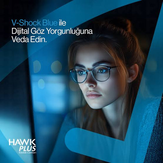 Hawkplus V-shock 40 Blue Mavi Işık Korumalı Kırılmaya Dayanıklı Tek Odaklı Cam