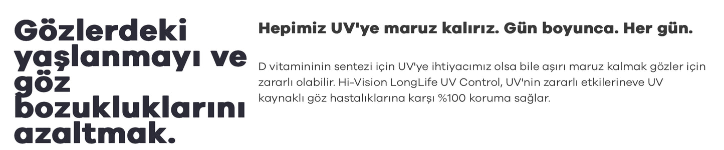 Hoya Sensity & Sensity 2 Tek Odaklı Fotokromik Özel Üretim Camlar