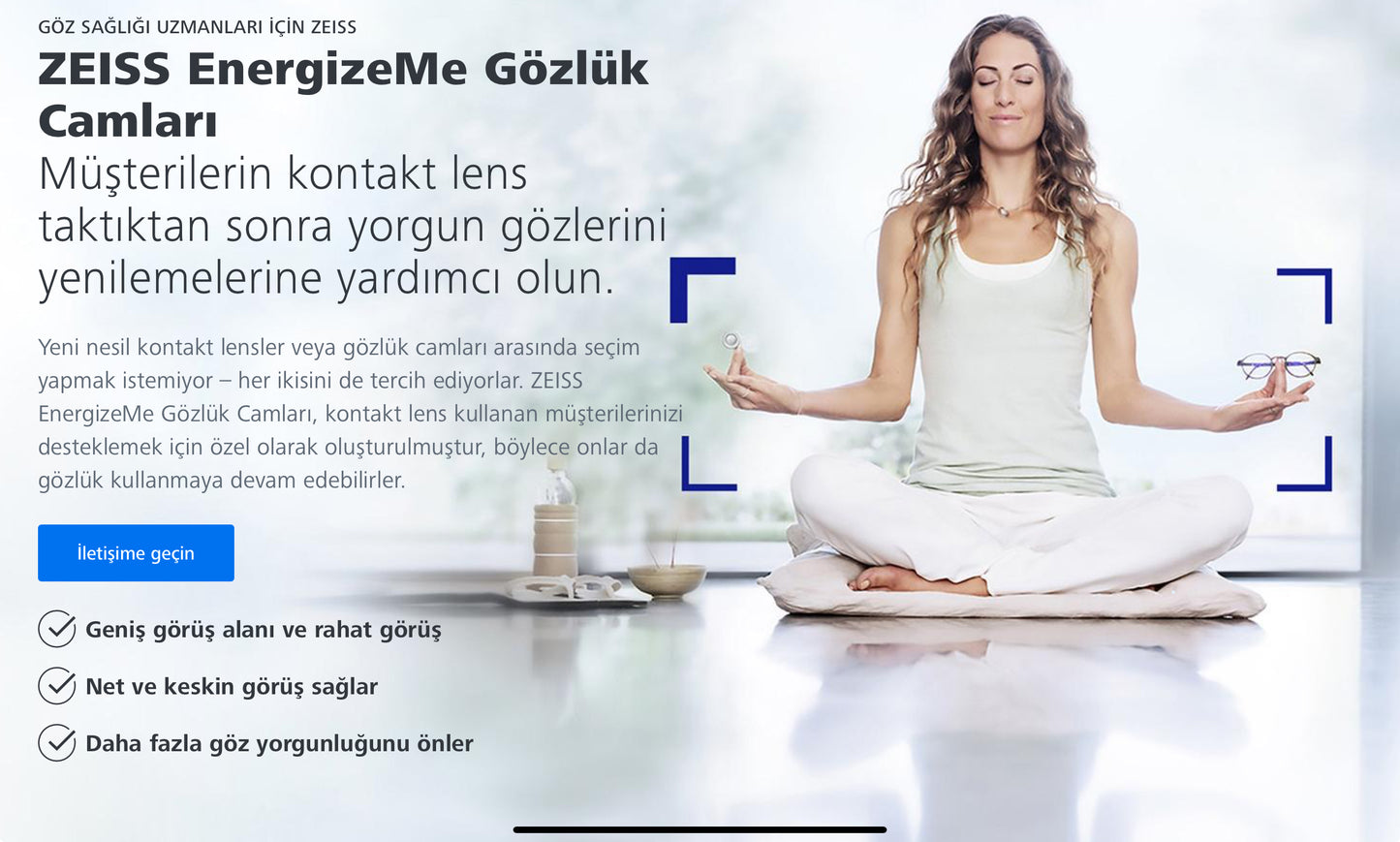 Zeiss EnergizeMe Tek Odaklı Camlar