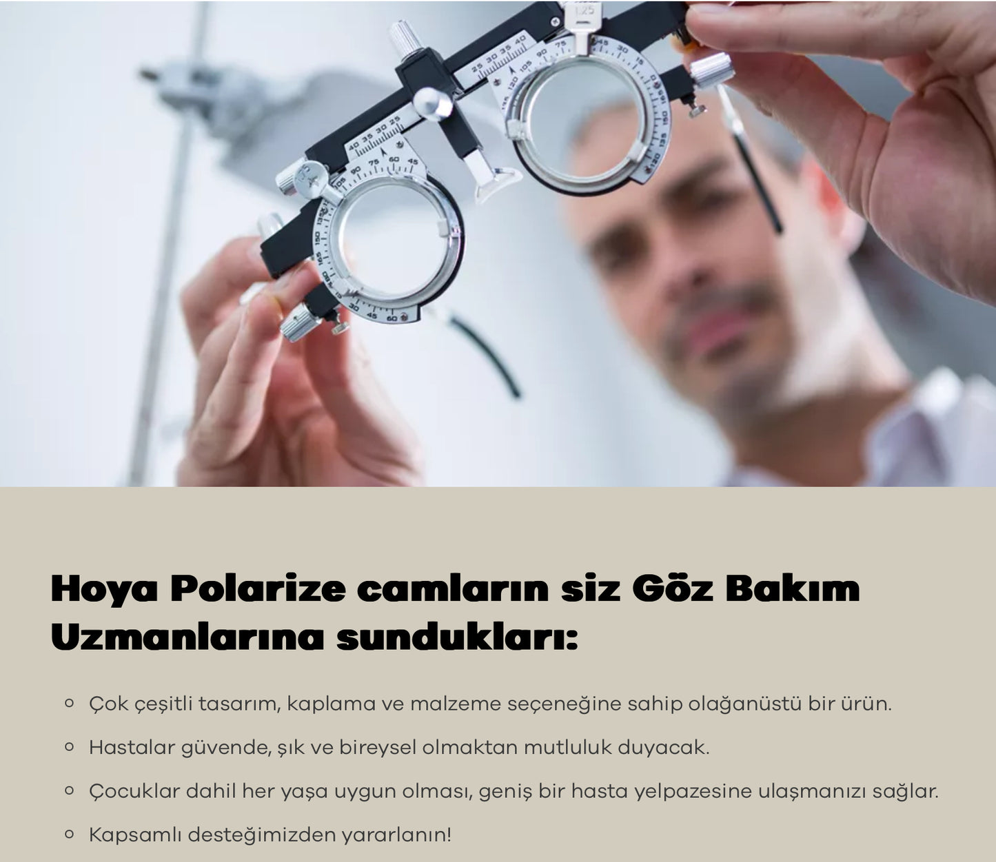 Hoya Polarize Tek Odaklı Özel Üretim Camlar