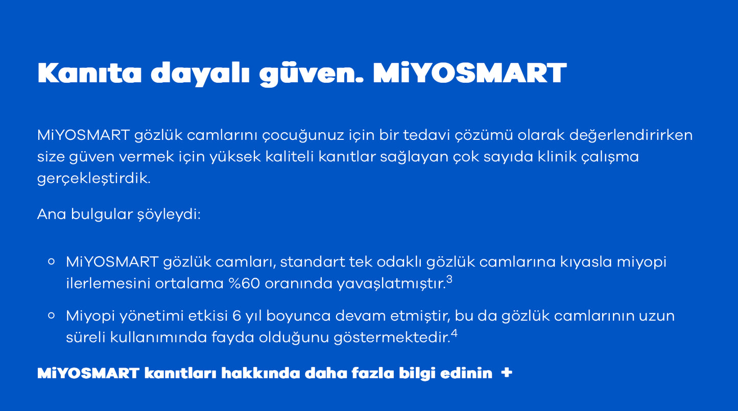 Hoya Miyosmart Çocuklarda Miyopi Kontrol Camı