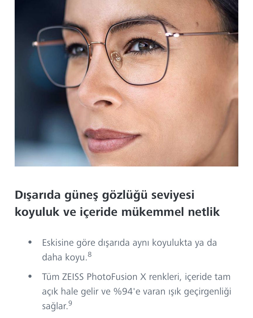 Zeiss 1.50 & 1.60 & 1.67 ClearView™ BlueGuard PhotoFusion X