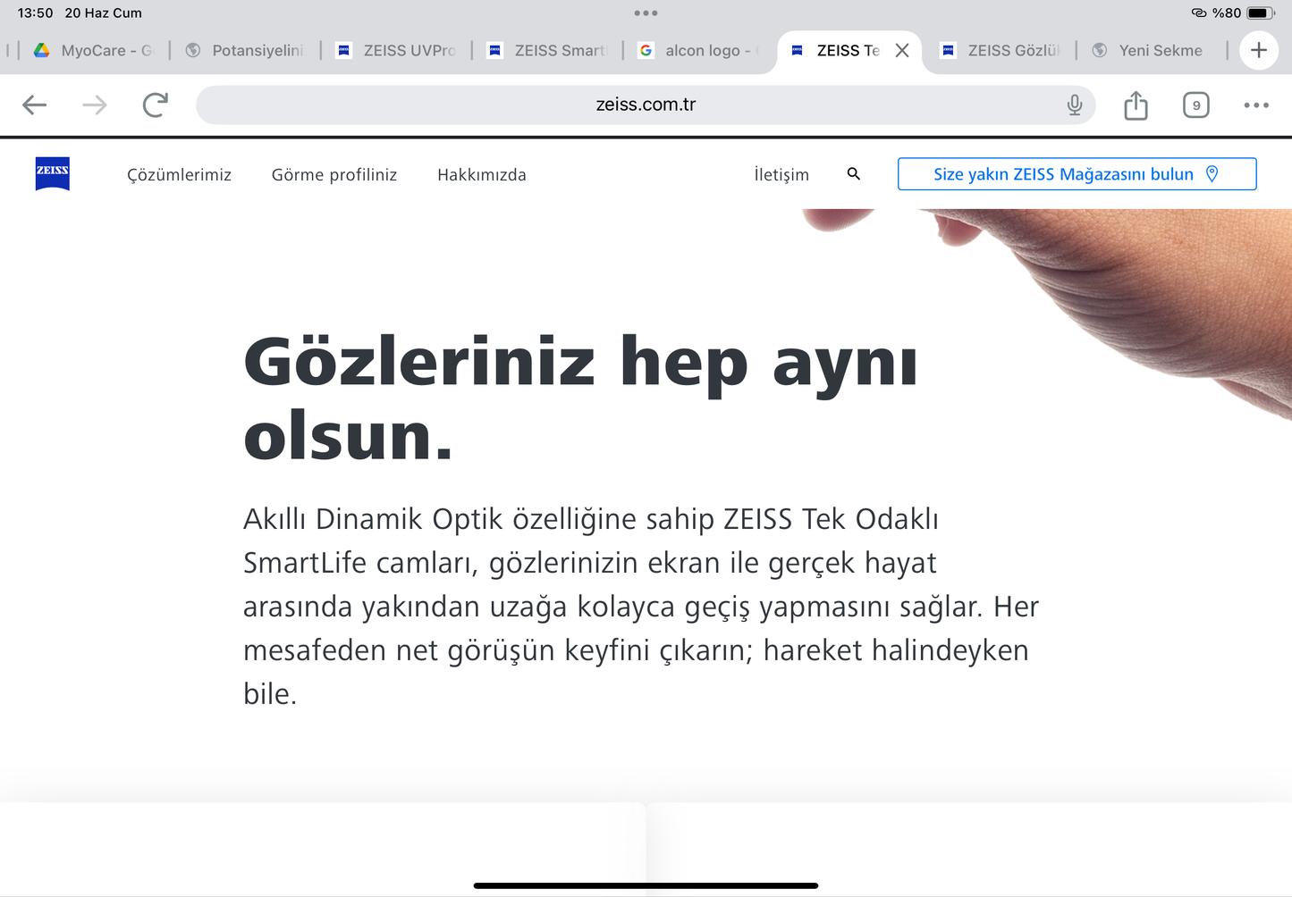 Zeiss SmartLife Individual 3 Akıllı Tek Odaklı Cam