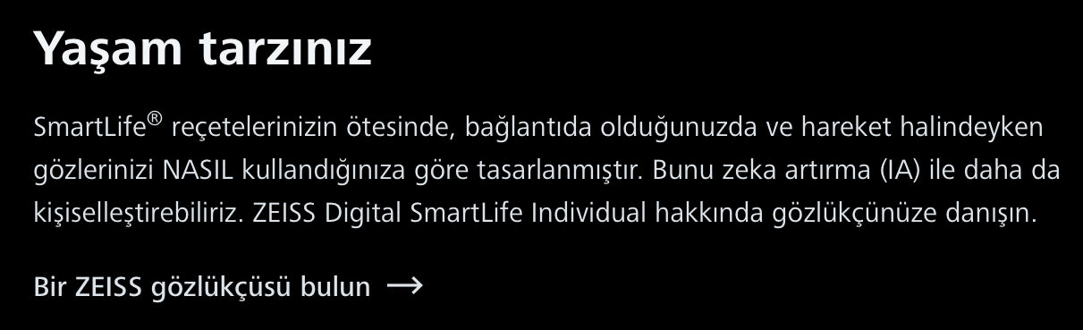 Zeiss Digital Smartlife Tek Odaklı Dijital Cam