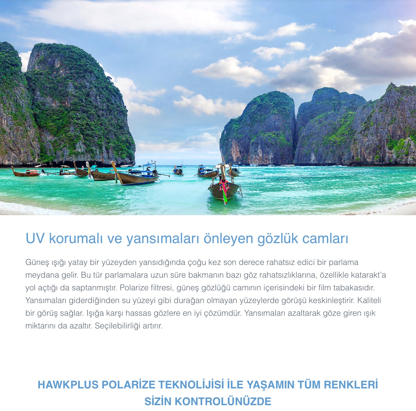 Hawkplus Polarize Tek Odaklı Camlar