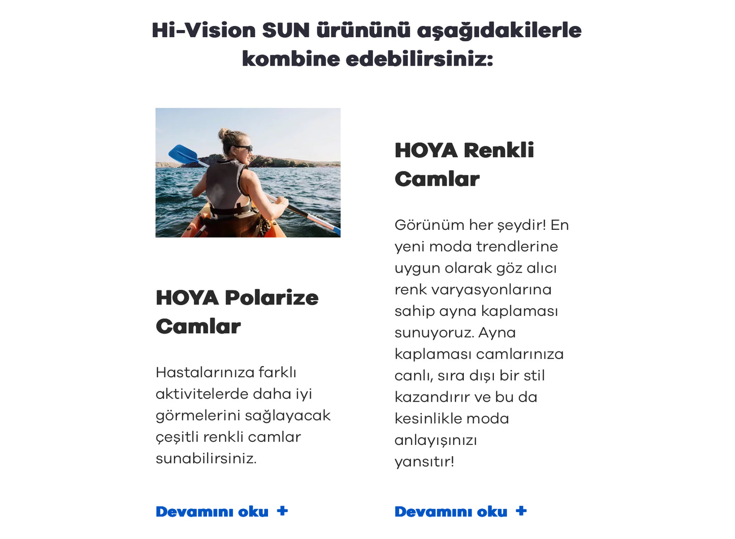Hoya 1.5 & 1.6 HV-Sun Pro Yurtdışı Stok Camlar