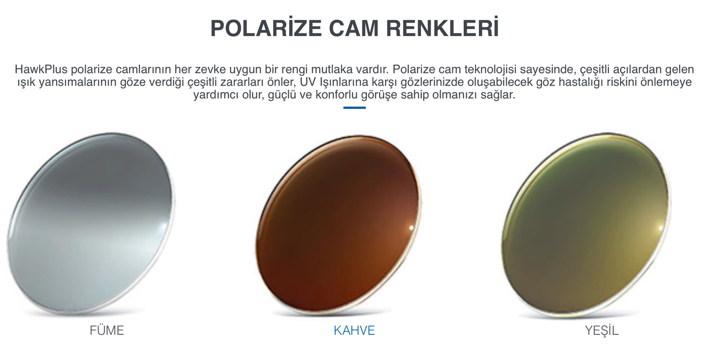 Hawkplus Polarize Tek Odaklı Camlar