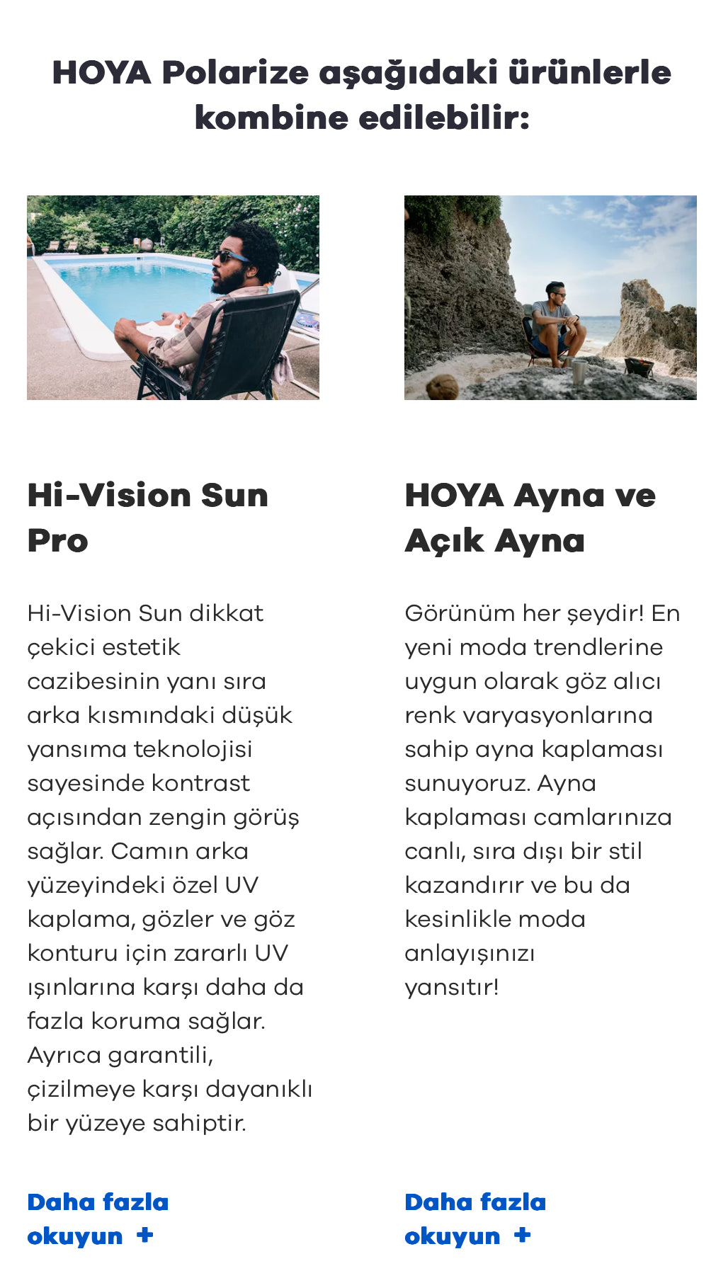 Hoya Polarize Tek Odaklı Özel Üretim Camlar