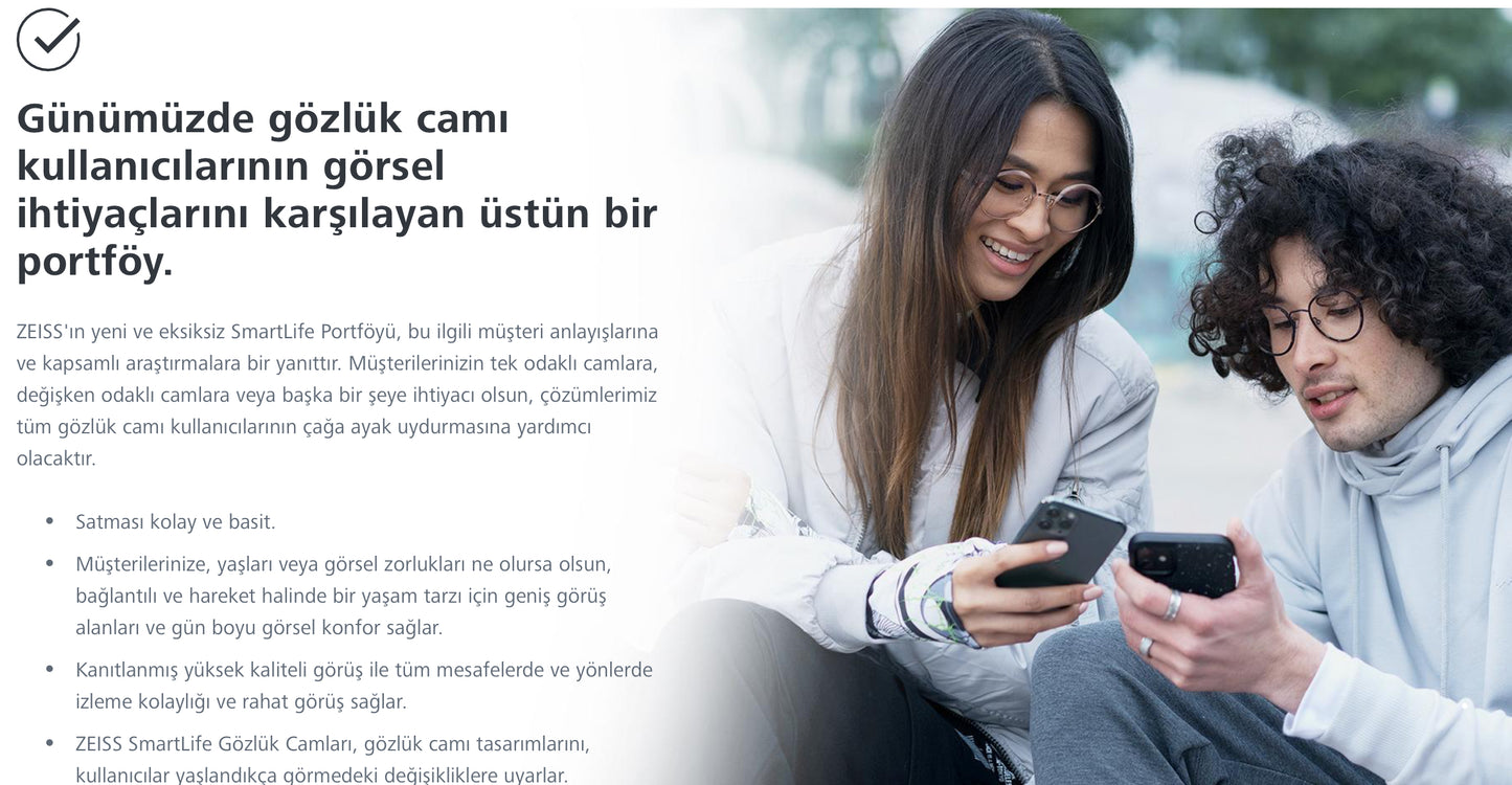 Zeiss SmartLife Akıllı Tek Odaklı Cam