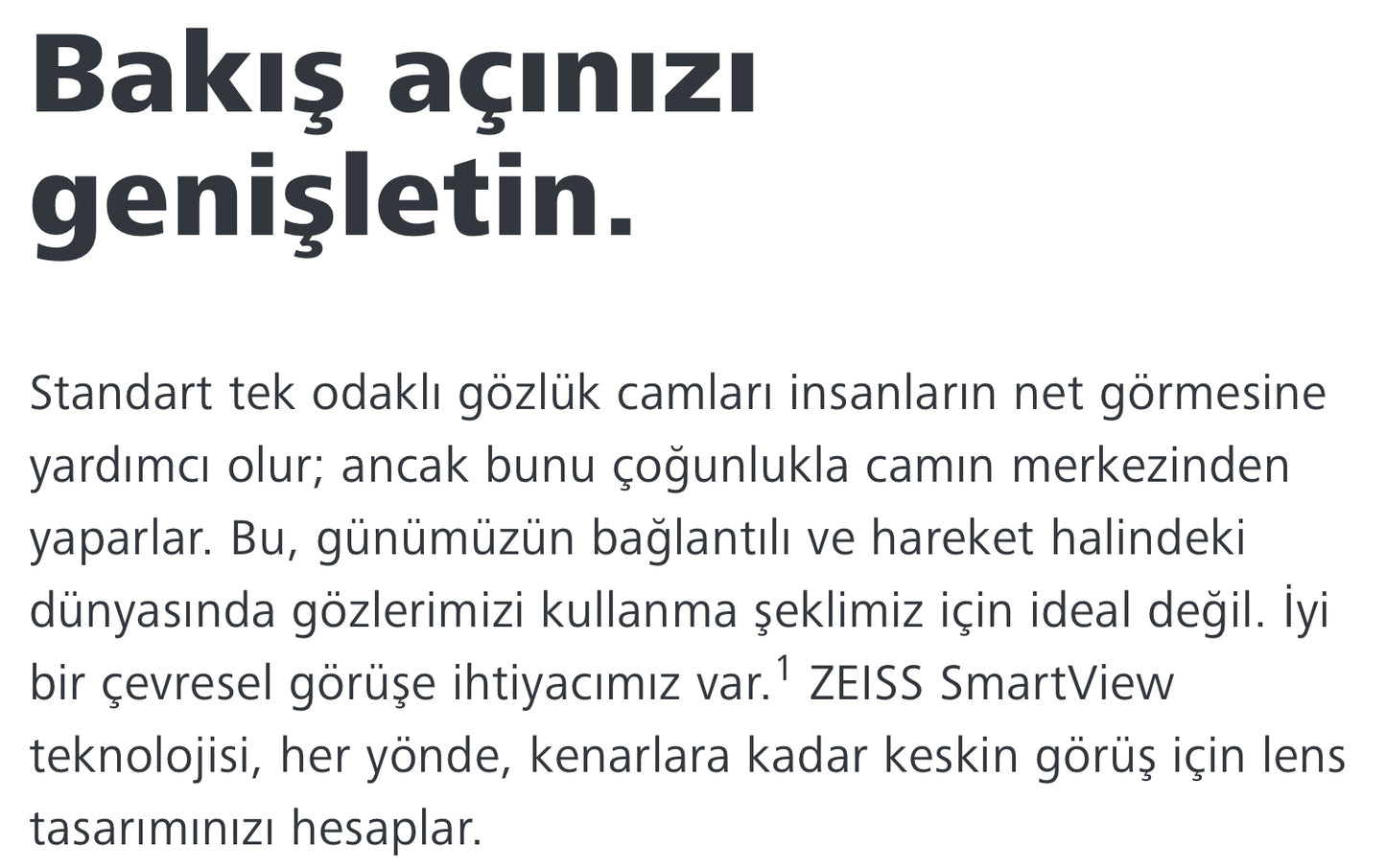 Zeiss SmartLife Individual 3 Akıllı Tek Odaklı Cam