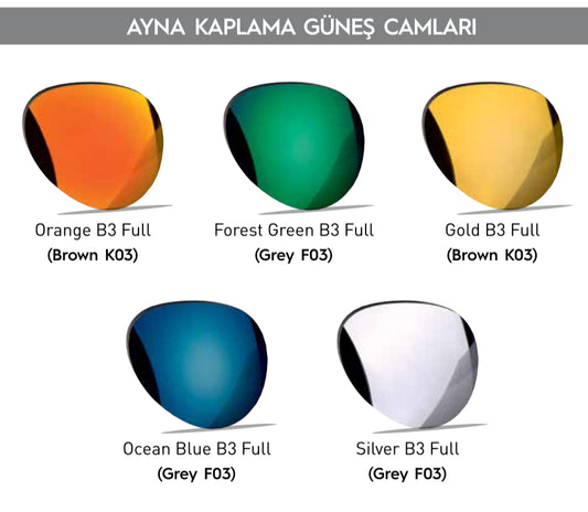 Xperio® Polarize Aynalı Güneş Gözlüğü Camı.