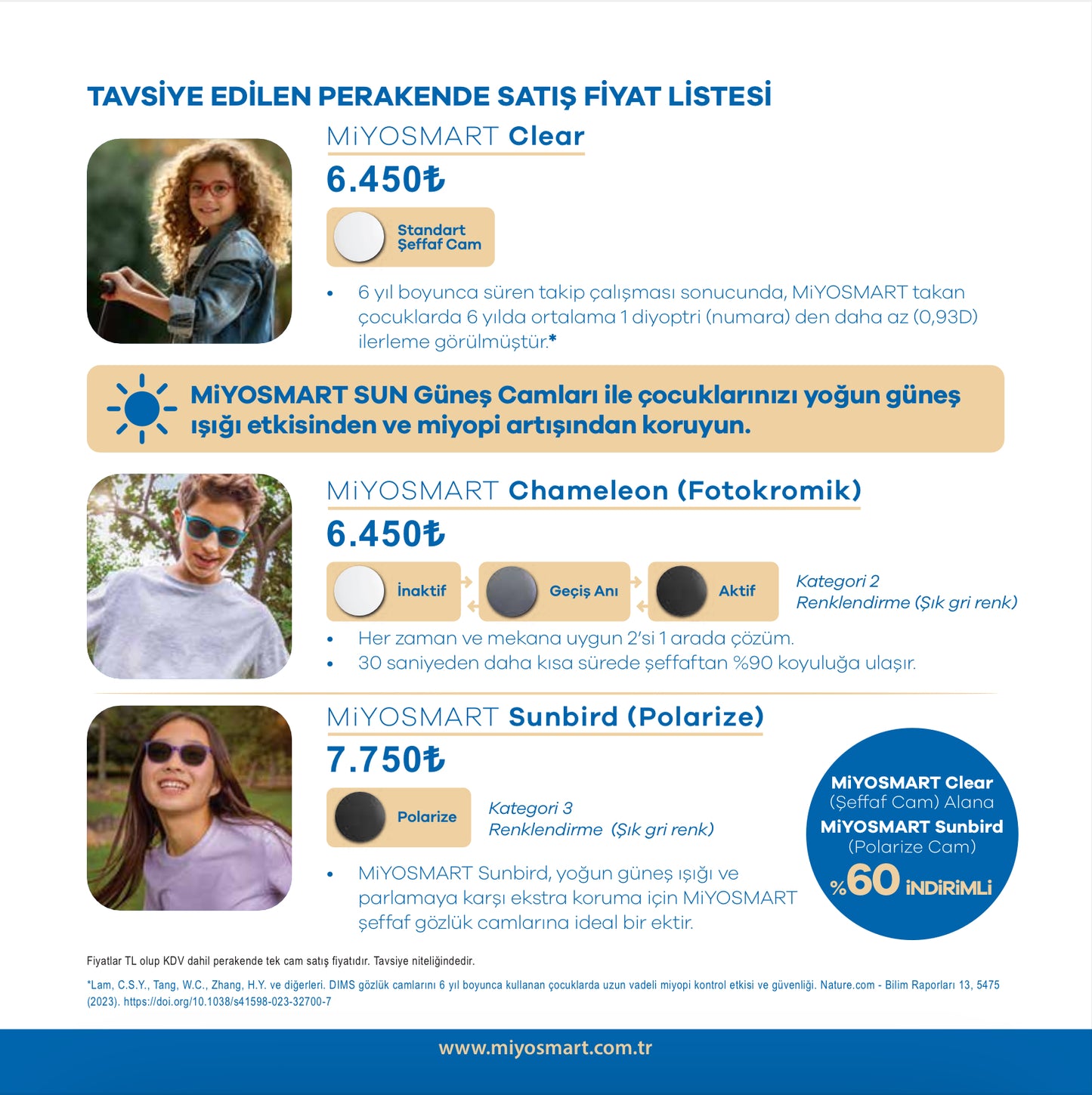 Hoya Miyosmart Çocuklarda Miyopi Kontrol Camı