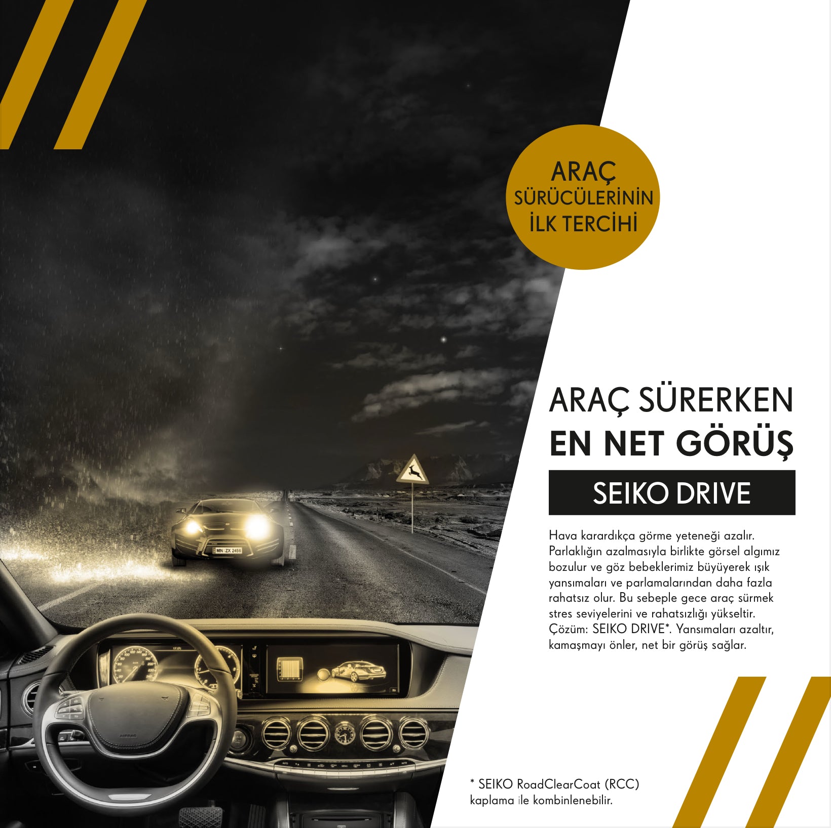 Seiko Drive & Drive X Sürücü Camları – Kare Optik