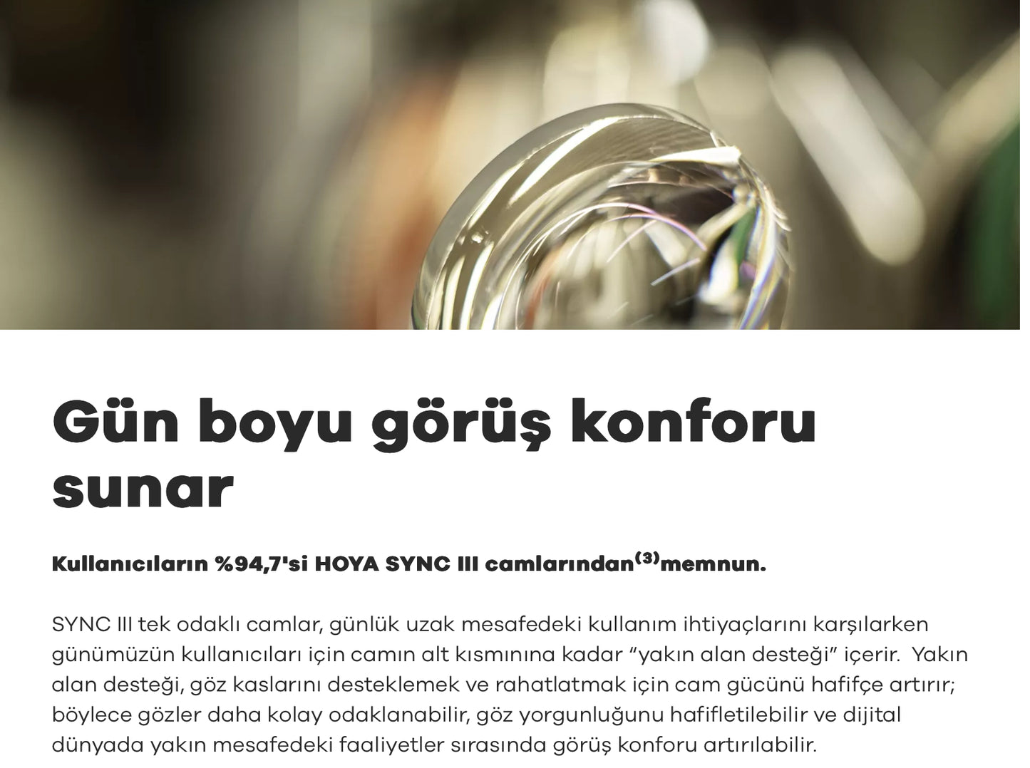 Hoya SYNC 3 Tek Odaklı Dijital Camlar