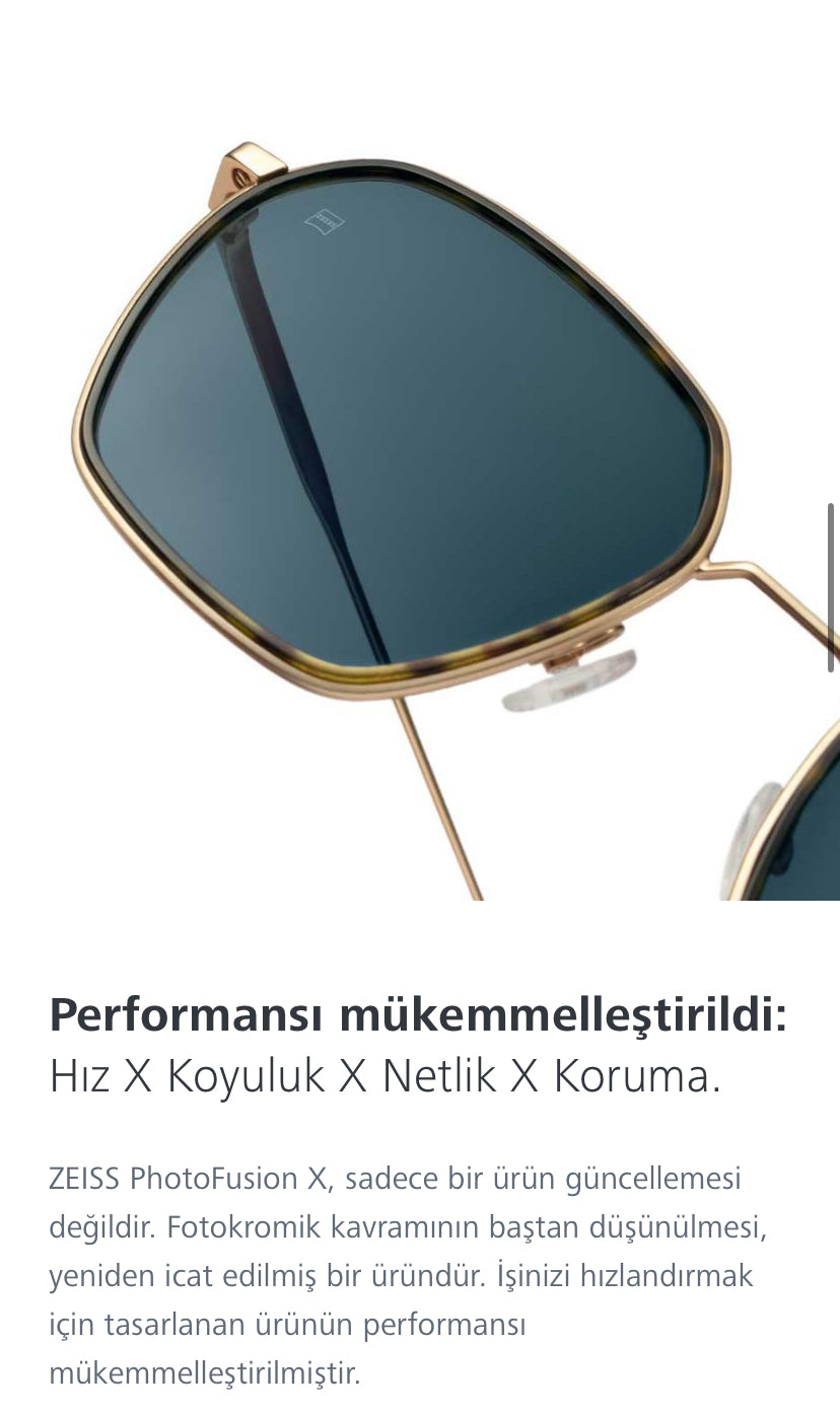 Zeiss 1.50 & 1.60 & 1.67 ClearView™ BlueGuard PhotoFusion X