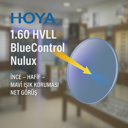 Hoya 1.6 Eyas HiLux Hi-Vision LongLife BlueControl Mavi Işık Koruma Stok Cam