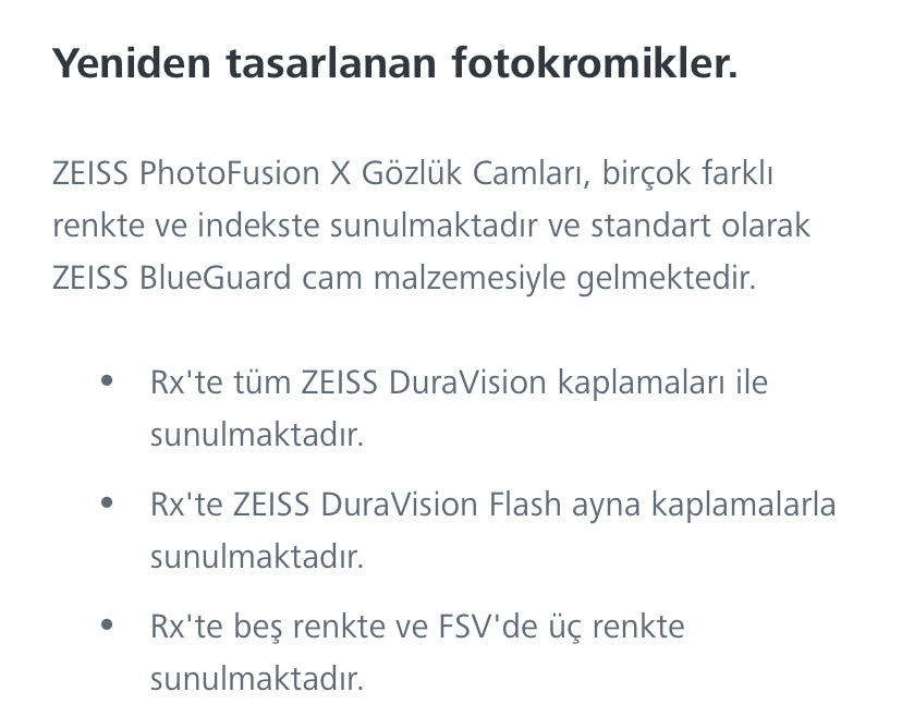 Zeiss 1.50 & 1.60 & 1.67 ClearView™ BlueGuard PhotoFusion X