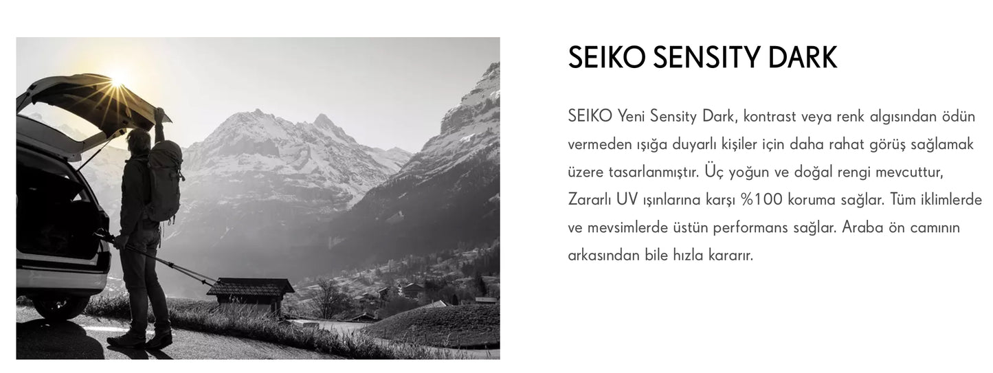 Seiko Sensity & Sensity 2 – Tek Odaklı Fotokromik Camlar