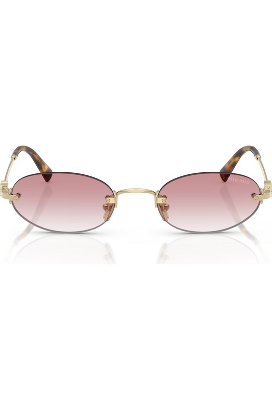 Miu Miu A54 ZVN/70O Oval Çerçevesiz Güneş Gözlüğü