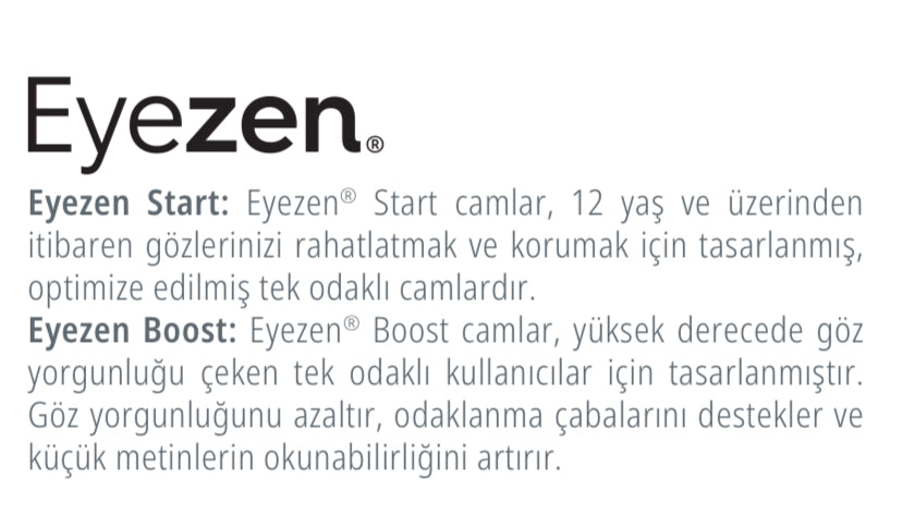 Eyezen+™ Dijital Yorgunluğa Karşı Geliştirilmiş Yeni Nesil Gözlük Camı
