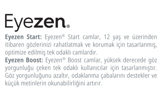 Eyezen+™ Dijital Yorgunluğa Karşı Geliştirilmiş Yeni Nesil Gözlük Camı