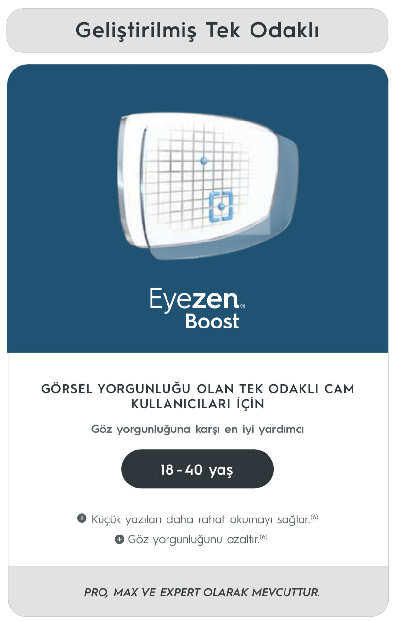 Eyezen+™ Dijital Yorgunluğa Karşı Geliştirilmiş Yeni Nesil Gözlük Camı