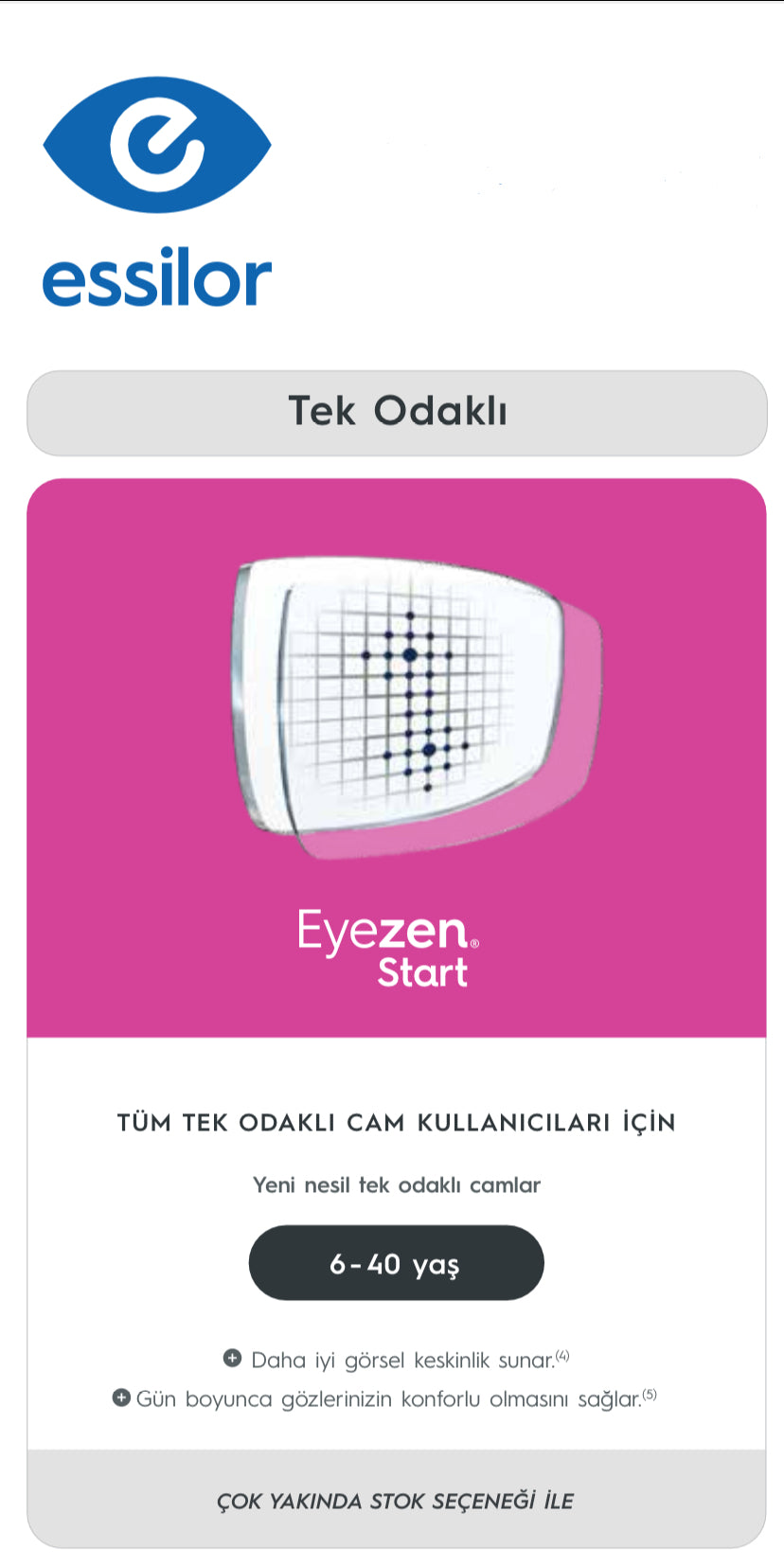 Eyezen+™ Dijital Yorgunluğa Karşı Geliştirilmiş Yeni Nesil Gözlük Camı