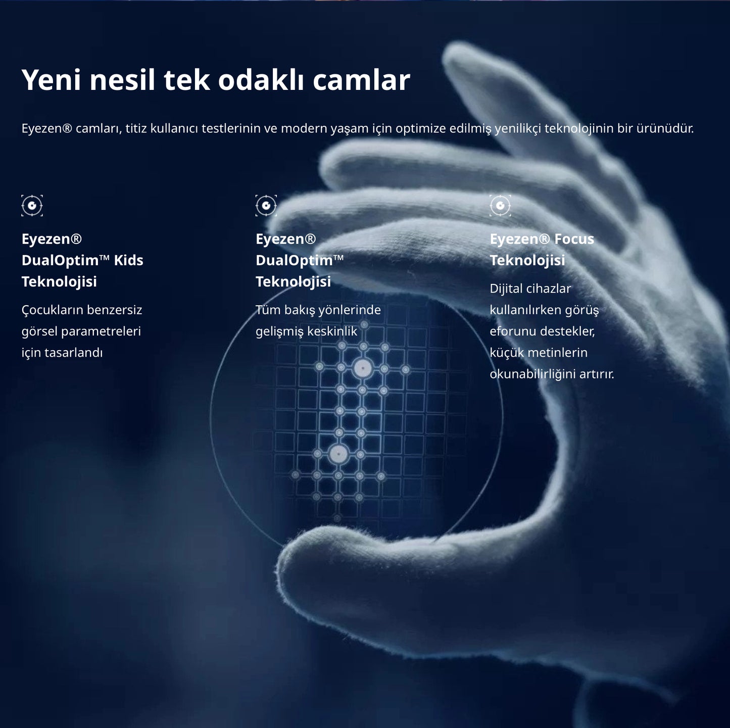 Eyezen+™ Dijital Yorgunluğa Karşı Geliştirilmiş Yeni Nesil Gözlük Camı