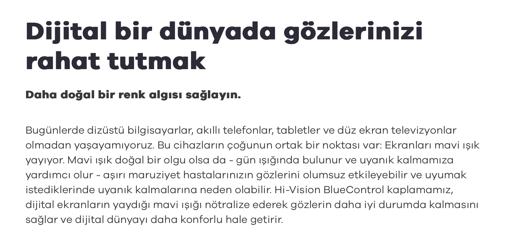 Hoya 1.5 Hi-Vision LongLife BlueControl HiLux Mavi Işık Koruma