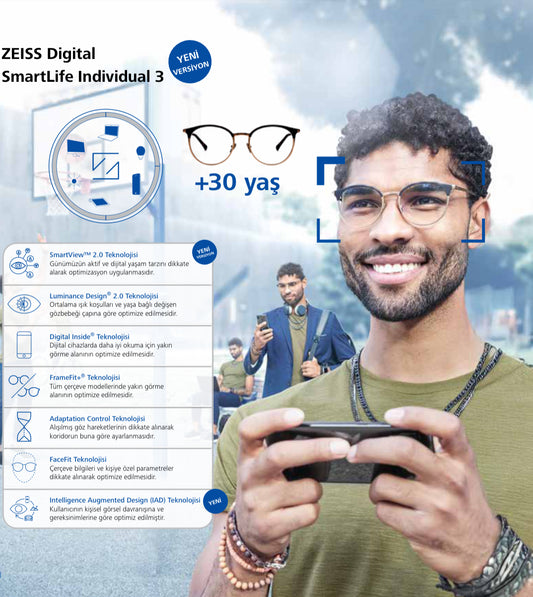 Zeiss Digital Smartlife Individual 3 Tek Odaklı Dijital Cam