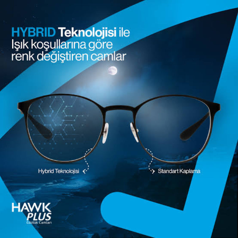 Hawkplus Vshock 40 Hybrit Duo Kolormatik Kırılmaya Dayanıklı Tek Odaklı Cam