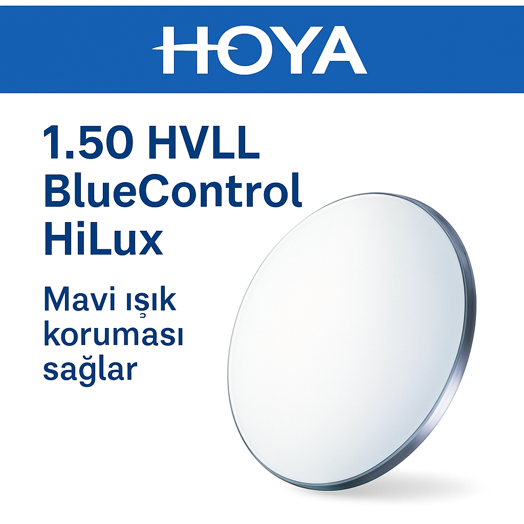 Hoya 1.5 Hi-Vision LongLife BlueControl HiLux Mavi Işık Koruma Stok Cam