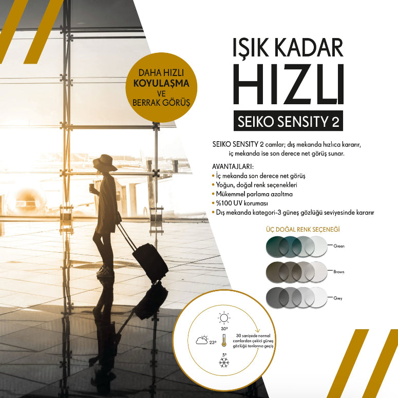 Seiko Sensity & Sensity 2 – Tek Odaklı Fotokromik Camlar