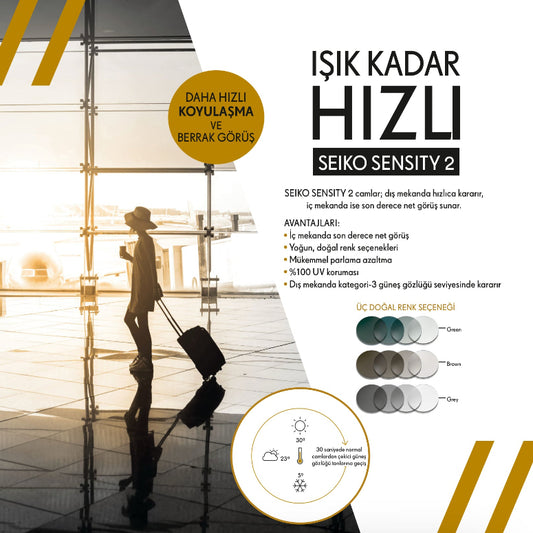 Seiko Sensity & Sensity 2 – Tek Odaklı Fotokromik Camlar