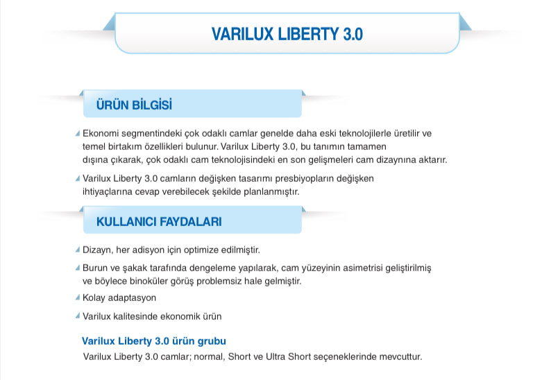 Varilux® Liberty™ 3.0 Progresif Cam