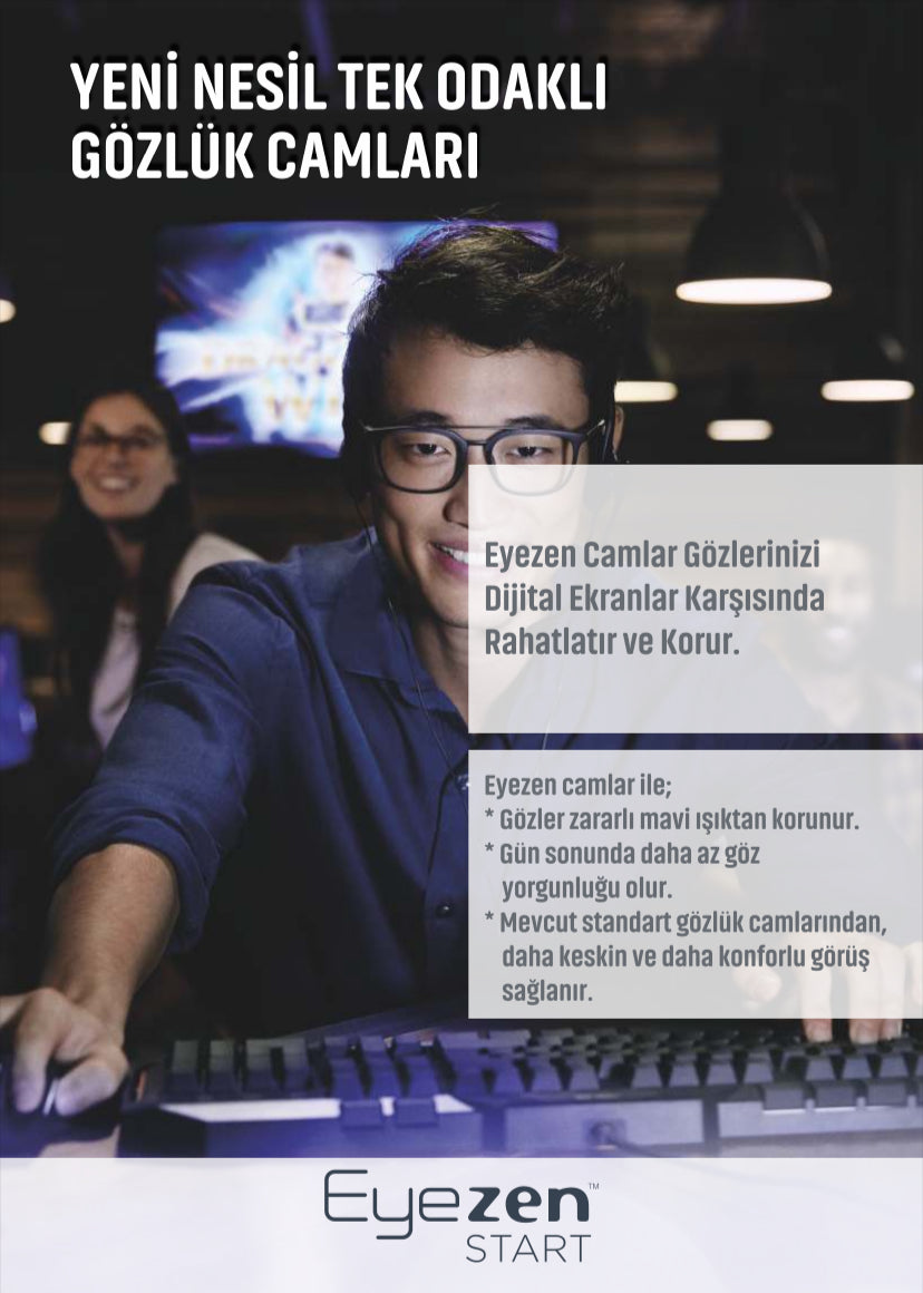 Eyezen+™ Dijital Yorgunluğa Karşı Geliştirilmiş Yeni Nesil Gözlük Camı