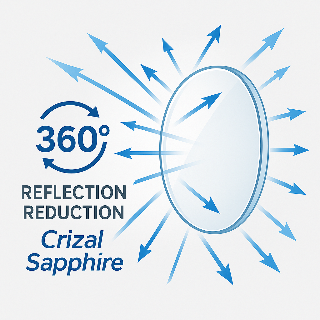Crizal® Sapphire HR 1.56 Stok Cam
