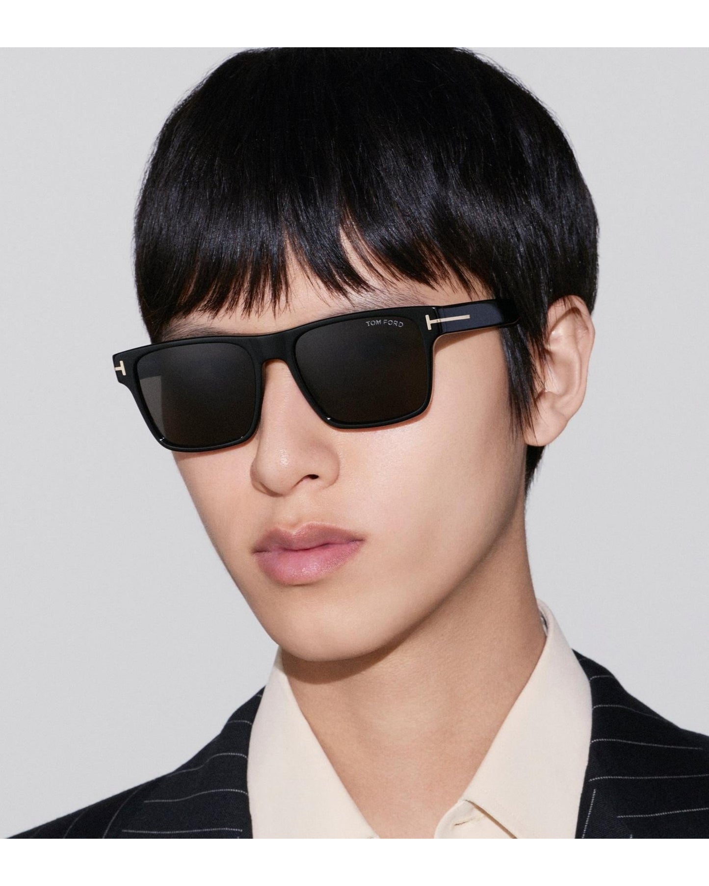 Tom Ford FT 1205 01A Calder Kemik Köşeli Erkek Güneş Gözlüğü